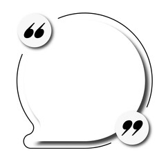 Quote speech bubble banner empty style for social media post, testimonial banners, text box vector