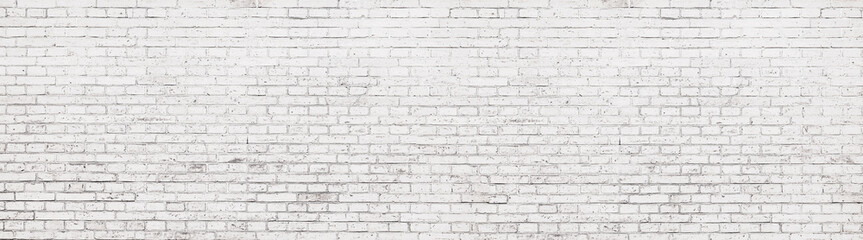 Whitewashed brick wall background providing copy space