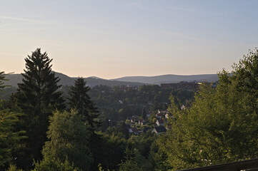 sunset in the mountains