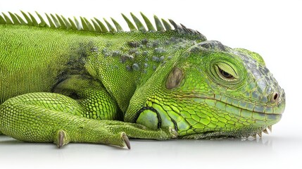 Obraz premium Close-up of a green iguana