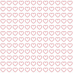 Heart outline grid pattern seamless
