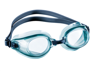 Teal swimming goggles isolated on white background png