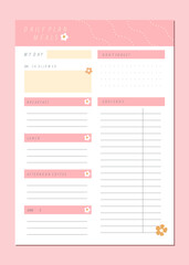 Day Plan Meals Pink