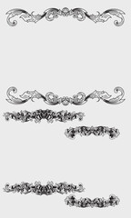 set of decorative elements