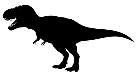 Isolated Dinosaur Silhouette