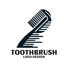 Toothbrush Vector Logo Design