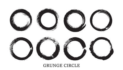 Black grunge circles