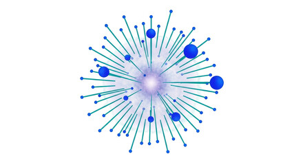 Obraz premium Isolated Blue Burst