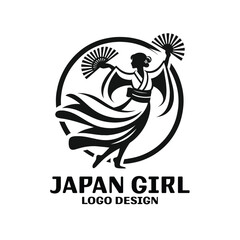 Japan Girl Vector Logo Design