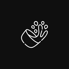 Obraz premium Water Splash icon logo flat vector design