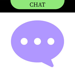 chat message speech bubble icons with typing dots, chat or messaging icons. for chatting, communication apps, social media, web app interfaces. Colorful set