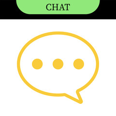 chat message speech bubble icons with typing dots, chat or messaging icons. for chatting, communication apps, social media, web app interfaces. Colorful set