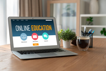 E-learning website with modish sofware for student to study online on the internet network