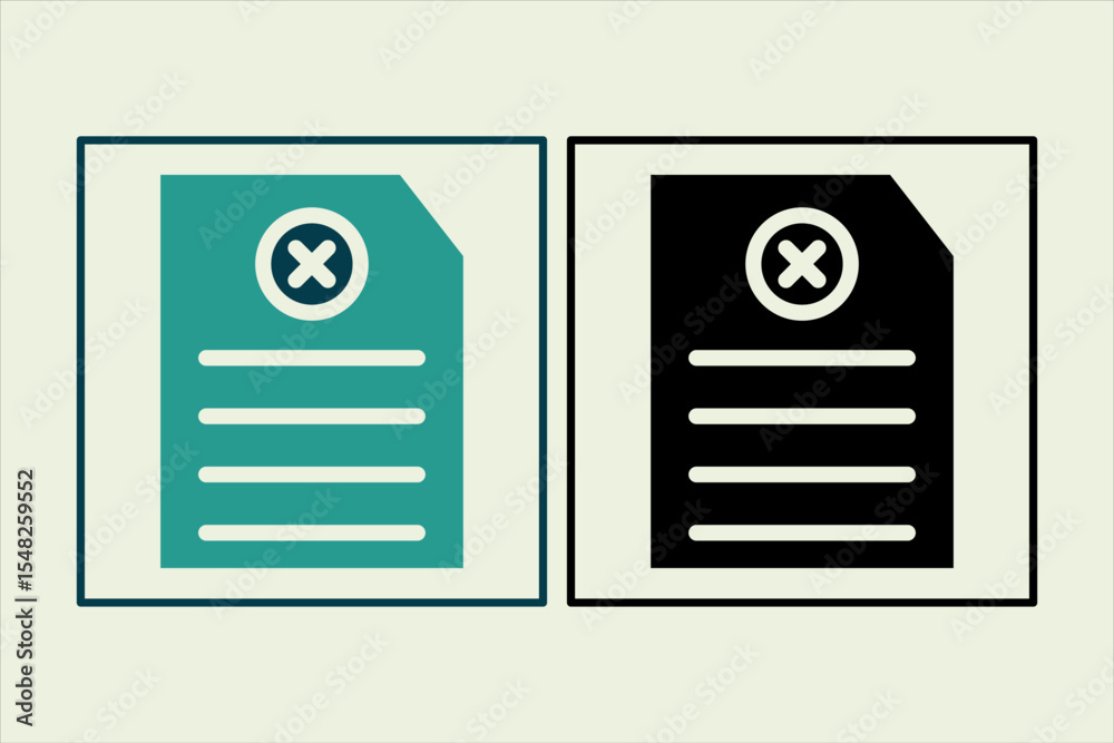 Poster delete document icon. icon related to ui elements. suitable for web site, app, user interfaces,eleme