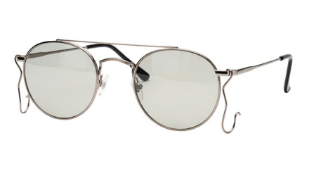 Isolated Round Framed Glasses