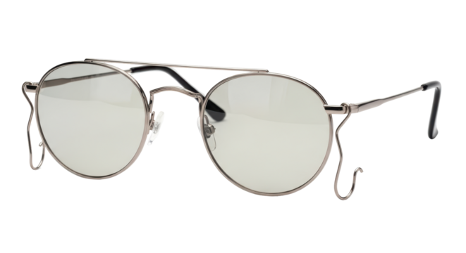 Isolated Round Framed Glasses