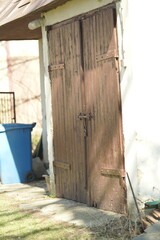 old wooden door