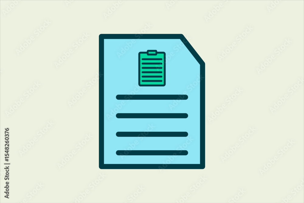 Poster paste document icon. icon related to ui elements. suitable for web site, app, user interfaces,elemen
