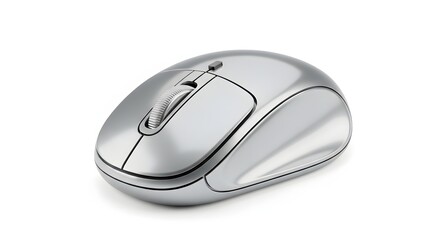 Sleek Silver Wireless Computer Mouse Ergonomic Design for Comfort and Productivity