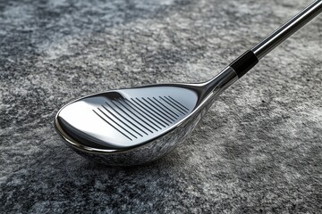 Elegant golf club resting on textured surface showcasing craftsmanship and detail, perfect for a day on the course with a partner enjoying recreational outdoor activities