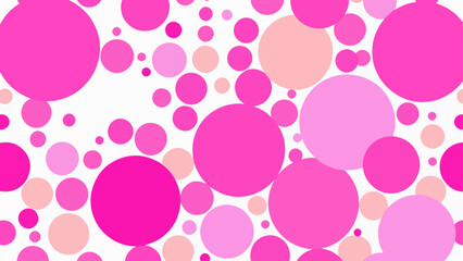 Pink polka dots pattern, Pink polka dot background white background Vector