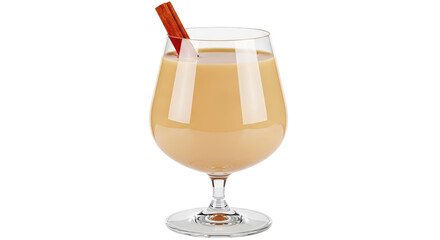 Isolated Glass of Eggnog