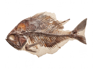 Ancient Fish Fossil  Detailed Skeletal Remains of Prehistoric Marine Life