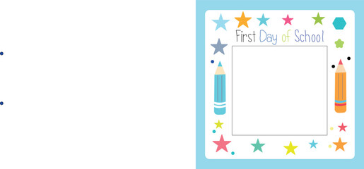 Welcome  first day school frame for kids