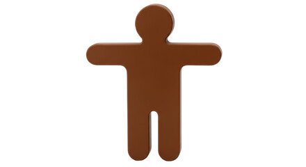 Isolated Gingerbread Man Shape