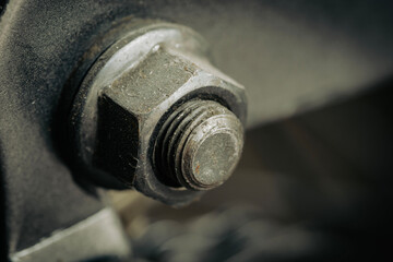 Details of a sports bike in close-up. Macrophotography