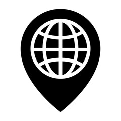 Point vector icon. Map pin illustration sign. Location symbol. Pin logo.