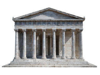Obraz premium Ancient Greek Temple Architecture Majestic Columns and Design