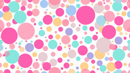 Colorful polka dot background white background Vector