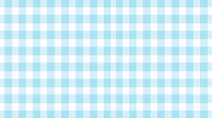 Light blue gingham tablecloth seamless pattern background