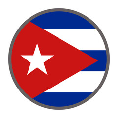 round flag of Cuba on white background vector
Vector round flag