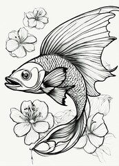 Fototapeta premium vector line art illustration graphic design