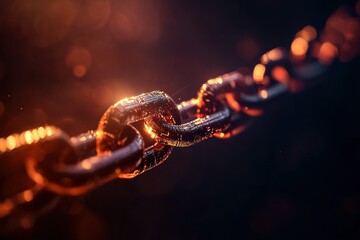 Futuristic digital block chain background stock photo