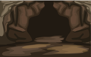 cave background with vector format