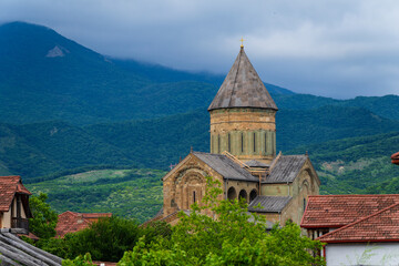 Fototapeta premium Ancient Svetitskhoveli Orthodox Cathedral, Mtskheta, Georgia