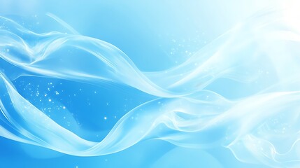 A bright sky blue background with delicate wave patterns