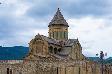 Obraz premium Ancient Svetitskhoveli Orthodox Cathedral, Mtskheta, Georgia
