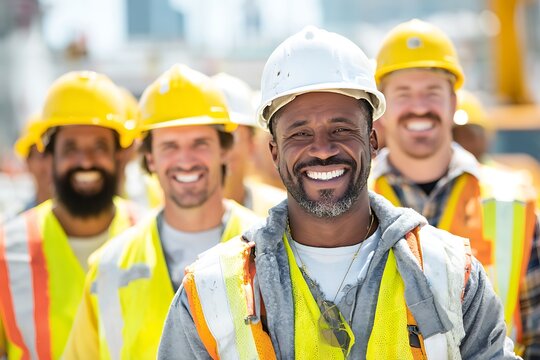 happy construction worker waiting for their pay