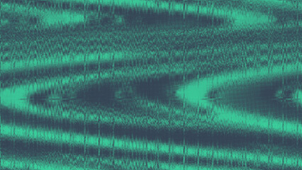 Vibrant abstract background featuring a glitch-style pixel noise pattern in turquoise and teal....