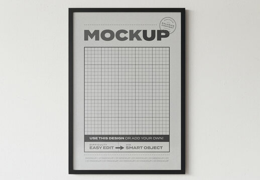 Simple Elegant Vertical Frame Poster Mockup