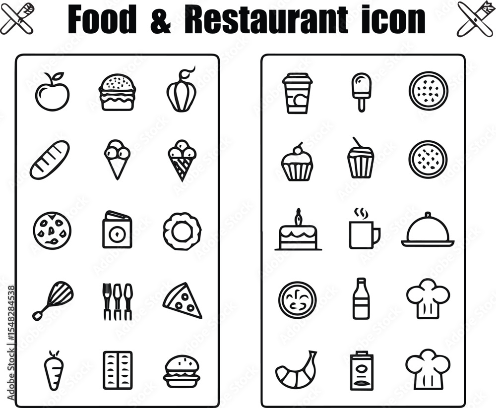 Poster a set of doodle-style web design icons vector collection for internet business and media buttons wit