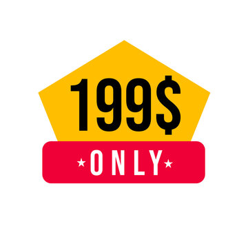 199$ premium promo png, red chalk sticker png, clean label icon png
