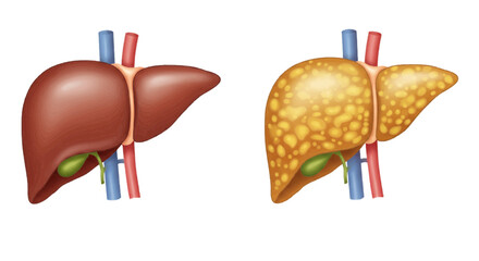 Healthy liver vs faty liver