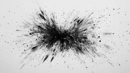 Abstract ink explosion on white background