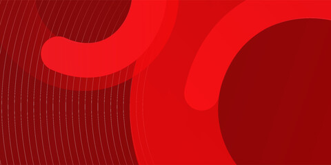 Abstract red banner background. Glowing geometric shapes graphic design. Round elements. Futuristic circle shapes. Suit for presentation, cover, brochure, website, flyer, business, poster, booklet