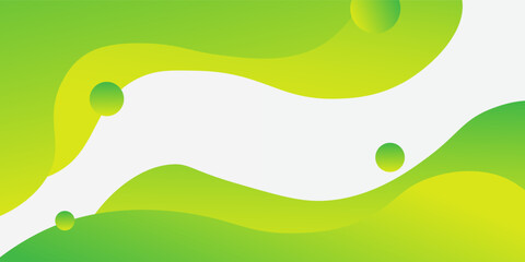 Abstract green wave background. Fluid shapes composition. Eps10 vector